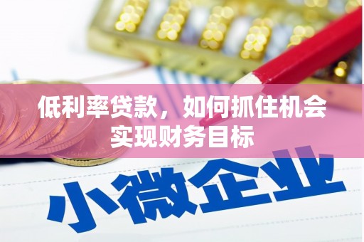 横峰低利率贷款，如何抓住机会实现财务目标