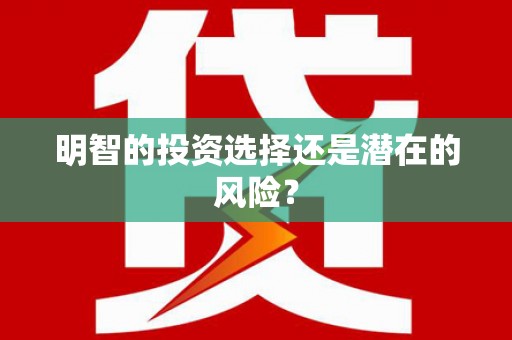 横峰明智的投资选择还是潜在的风险？