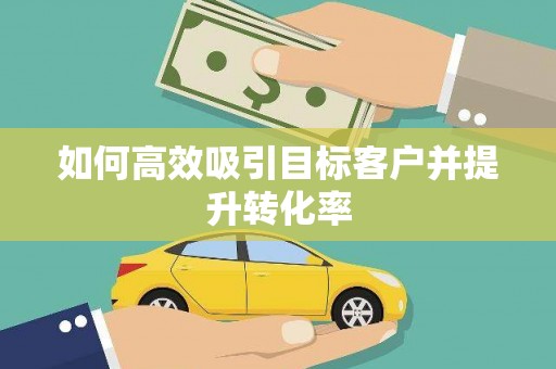 横峰如何高效吸引目标客户并提升转化率