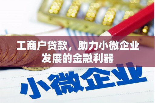横峰工商户贷款，助力小微企业发展的金融利器