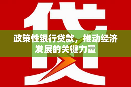 横峰政策性银行贷款，推动经济发展的关键力量