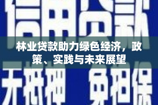 横峰林业贷款助力绿色经济，政策、实践与未来展望