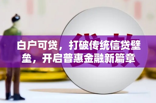 横峰白户可贷，打破传统信贷壁垒，开启普惠金融新篇章