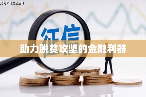 横峰助力脱贫攻坚的金融利器